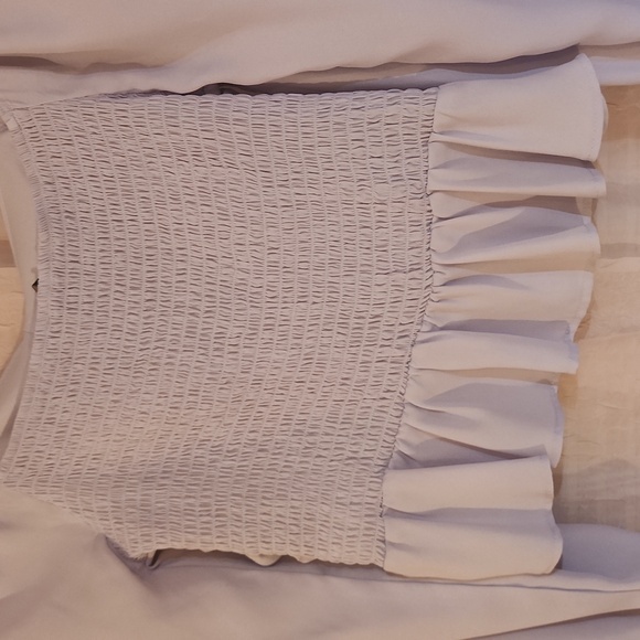 Large Lavender Shinestar smocked peasant blouse - Picture 4 of 5